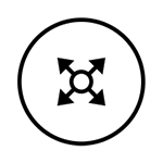 Expanding space symbol